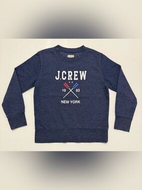 J. CREW Crewcuts Boys Logo Pullover Crewneck Sweater - Small 6/7